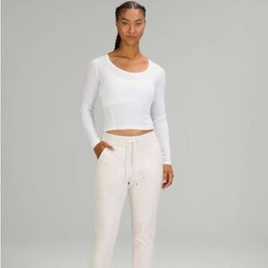 Lululemon open backed ribbed long sleeve top